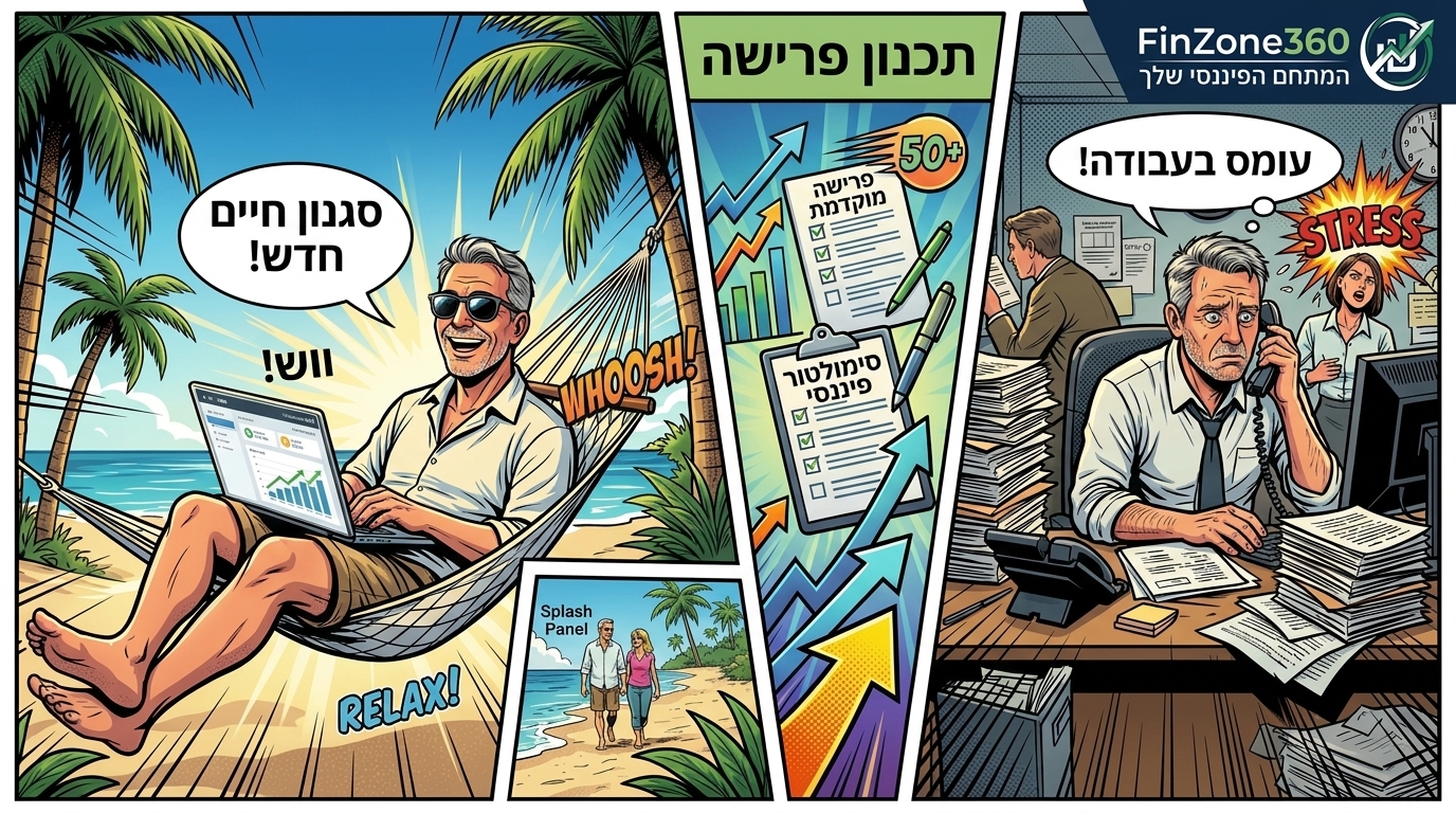מדריך תכנון פרישה מוקדמת לגילאי 50+: ממירוץ העכברים לחירות מנטלית ופיננסית
